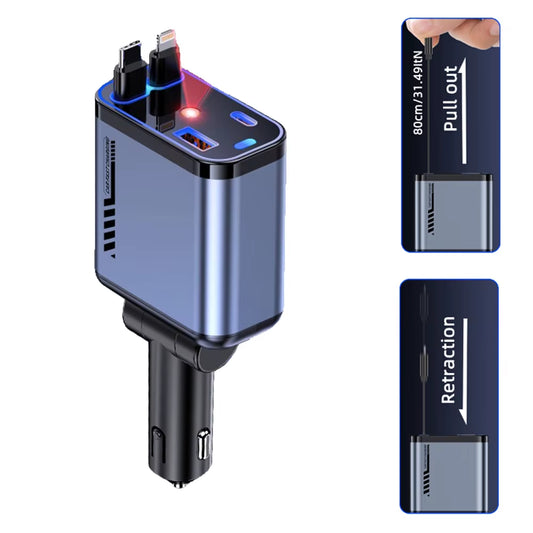 4 in 1 Retractable Car Charger